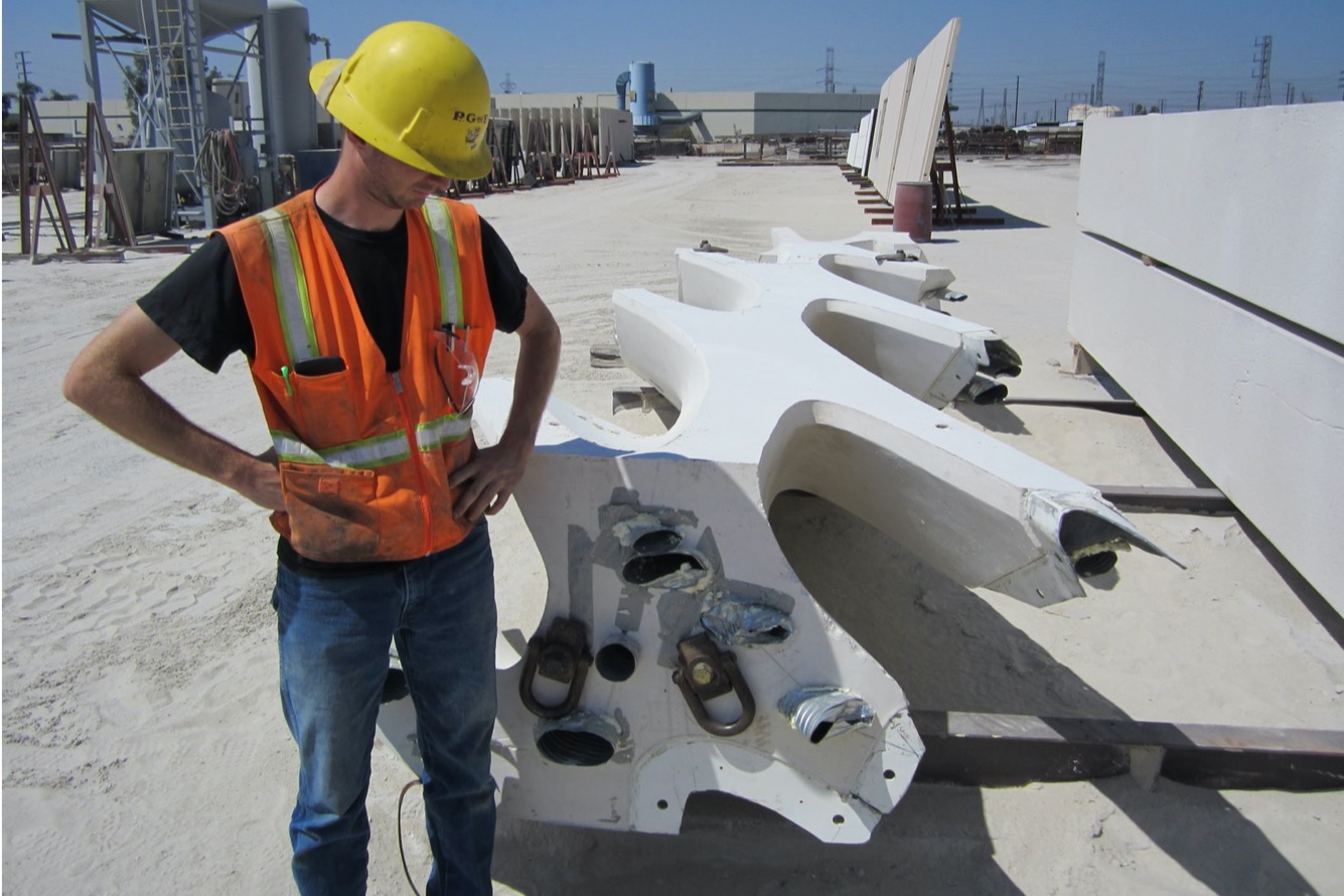 Prototype Precast Concrete Pieces with Precisely Engineered Connection Details