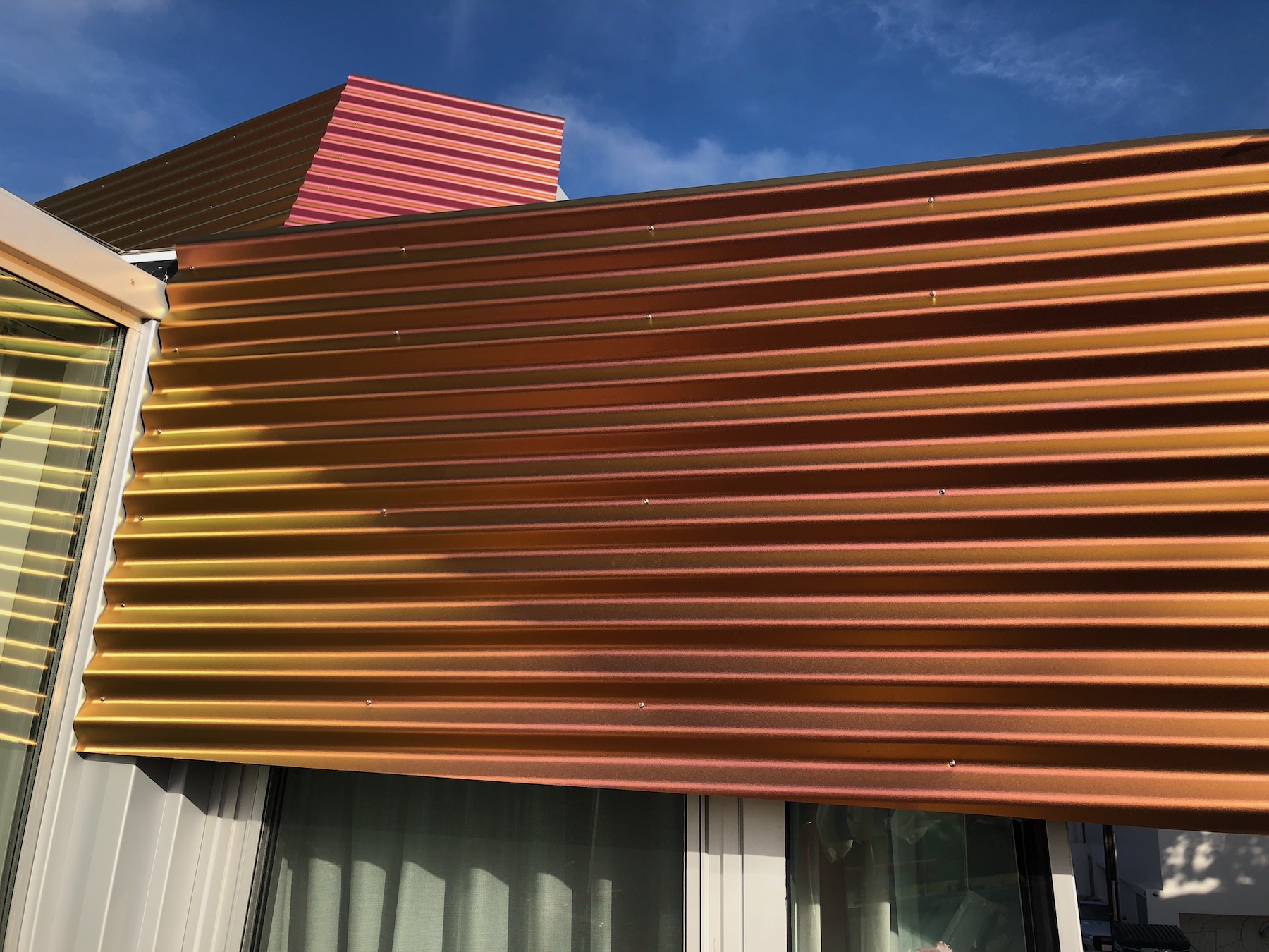 Vivatious colors on the panels at different angles