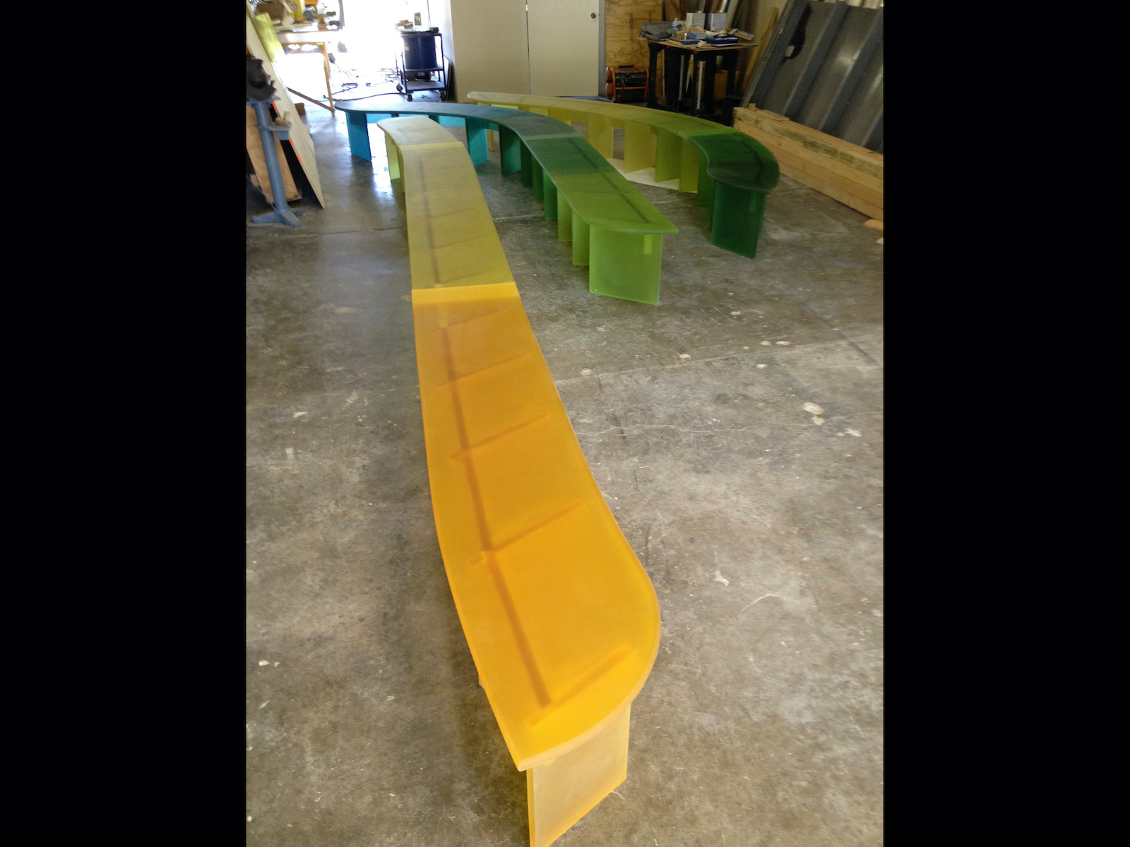 FRP benches for the Sky Garden - Design Modeling, Fabrication, Installation
